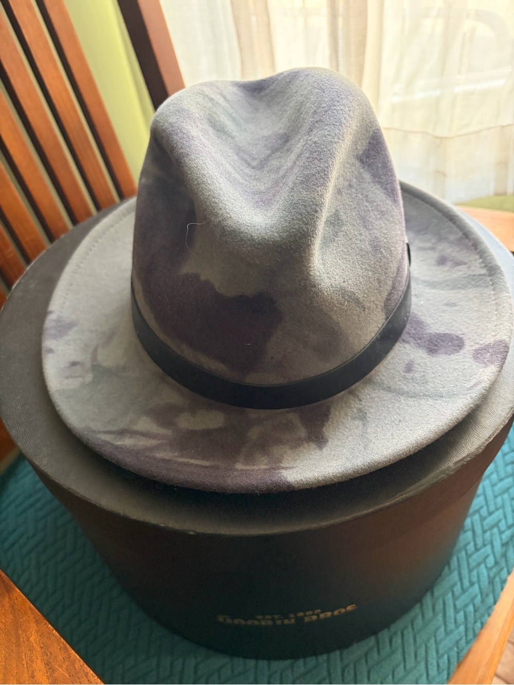 Goorin Bros Felt Fedora in Mottled Gray  with Black Band